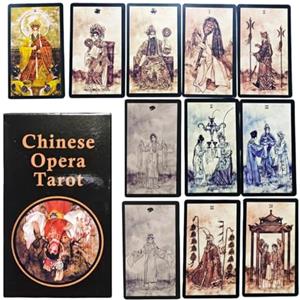Generico Mazzo Di Tarocchi,78 Carte Giocattolo da Collezione - Tarocchi Cinesi Artistici su Tavola | Per Donne, Amici, Bambini, Adolescenti e Amanti della Orientale, Serate, Riunioni, Casa e