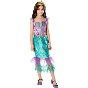 Disney Costumi Vestito per Ragazze Ariel Multicolore 9-10 Anni