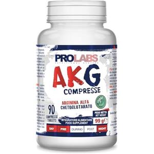 PROLABS - AKG - Arginina Alfa Chetoglutarato, Compresse da 1000 mg, Elevata Purezza, Vegan, Supporto ossido Nitrico, Supporto produzione di GH, ciclo di Krebs - Pre Workout, Atleti e Culturisti
