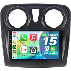 ACAVICA Autoradio 9" Android 15 4+64GB per Dacia Sandero 2012-2019 - Wireless CarPlay Android Auto, Bluetooth 5.4, WiFi 6.0, GPS, DSP, stereo tablet multimediale (4-Core, 4+64G, Android 15)