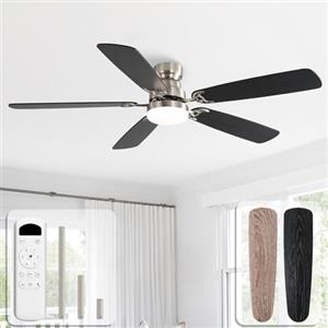 Sofucor 132cm Ventilatore da Soffitto con Luce LED, Dimmerabile 3CCT, Telecomando, 6 Velocità, Timer, Silenzioso Lampada Ventilatore da Soffitto per Soggiorno, Cucina