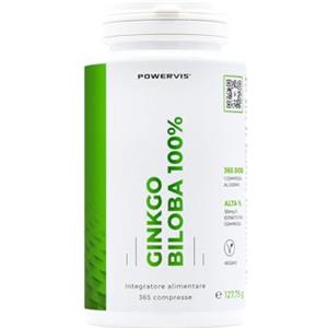 Powervis Ginkgo Biloba - 365 compresse (Scorta di 1 anno) - 6000mg per dose - Estratto 50:1 - Vegan - OGM free - Per la memoria e concentrazione