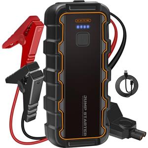 LAIVIYA Avviatore Batteria Auto, 7000A Avviatore Emergenza per Auto/Moto, 12V Booster Avviamento Autos con Torcia a LED e Uscita USB Rapida (Fino a 6.0L Benzina o 3.0L Diesel) Emergenza Jump Starter