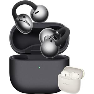 HUAWEI FreeClip 2 Nero + FreeBuds SE 3 Beige, Cuffie Bluetooth Wireless, Design ultra-Leggero, per il massimo del comfort, Ascolto adattivo open-ear, Chiamate Cristalline, 38 ore, Garanzia di 30 Mesi