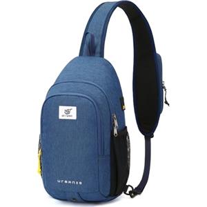 SKYSPER Zaino Monospalla con Protezione RFID, Borsello Monospalla Uomo Antifurto Borsa a Tracolla da Petto per Viaggio Passeggio Trekking