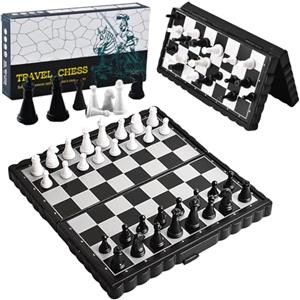 anyìshwu Scacchiera Professionale,Mini Scacchiera Magnetica da Viaggio Piccola, Scacchieras Portatile Bambino(13 * 13cm)