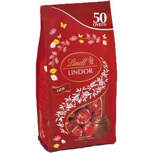 Lindt Bag Ovetti LINDOR Latte Pasqua, Ovetti di Cioccolato Latte, in sacchetto maxi 445g