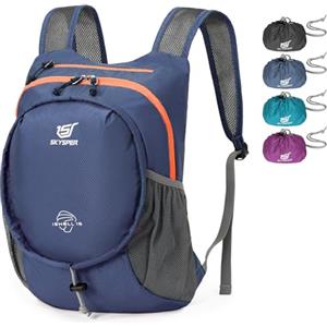 SKYSPER Zaino Pieghevole Ultraleggero 15L, Mini Zaino da Escursione Zainetto Richiudibile Piccolo per Viaggio Trekking Gita Breve