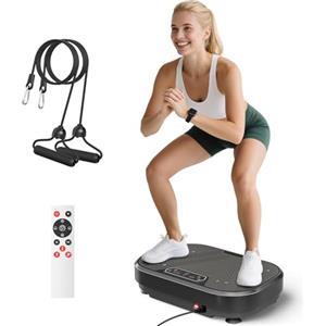 VAYOTOY Pedana Vibrante Dimagrante Elastici Fitness, Potente Pedana Vibrante per la Costruzione e la Modellazione Muscolare,120 Velocità, Altoparlante Bluetooth Vibration Plate Exercise Machine