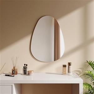 EMKE Specchio asimmetrico decorativo da parete 70x50 cm bagno specchio irregolare con quattro fori di sospensione HD specchio da parete in vetro per bagno, camera da letto, corridoio, lavabo