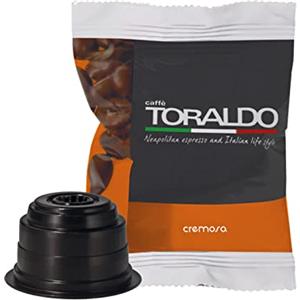 CAFFÈ TORALDO | Compatibile Caffitaly* | Caffè Selezionato, Tostato e Torrefatto in Italia | Eccellenza del Caffè Napoletano (100 Capsule, Miscela Cremosa)