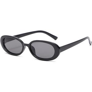 YAMEIZE Occhiali da Sole Ovali Retrò Vintage per Donna Uomo Moda Piccoli Occhiali da Sole Ovali Anni '90 Protezione UV400