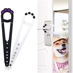 YANGWEN Chiusura Porta Gatto,2 Pezzi Fermo Porta per Cani Serratura Porta Animali Serratura Porta Staffa Alternative,Lascia Entrare i Gatti e Tiene Fuori i Cani