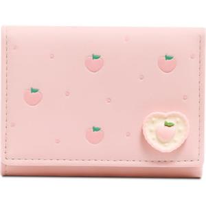 YAMEIZE Portafoglio per donna in pelle PU a tre ante con tasca per contanti e blocco RFID porta carte porta monete ragazze e signore