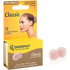 OHROPAX Tappi Auricolari in Cera Modellabili - 12 Pezzi per Sonno e Relax