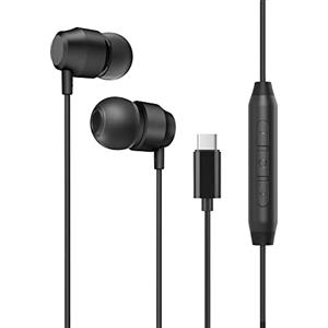 PALOVUE Cuffie USB C, auricolari magnetici In-Ear Type C con microfono compatibili con Galaxy S23 S22 S21 Ultra A54 A53, Google Pixel 7 6 5, One Plus 9 8 7T, iPhone 15 Series, Nero