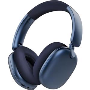 RORSOU C6 Cuffie con Cancellazione Attiva del Rumore, Cuffie Wireless Over Ear Bluetooth, Cuffie Leggere Piegevoli con Cupole Profonde per Bassi Comfort e Microfono Blu