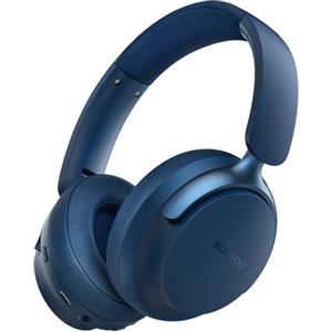 RORSOU B8 Cuffie Bluetooth su orecchio, 6 EQ modalità musicale e cuffie basse basse profonde da 50 ore con microfono, leggero Stereo pieghevole HiFi Blu