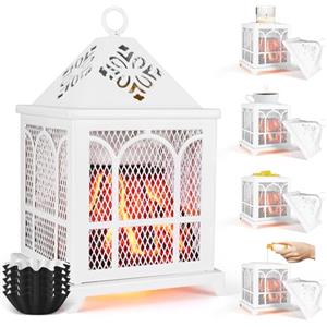 Wowlela Lampada profumata elettrica, 4 in 1 Lampada profumata per Cera profumata,Candela e Olio profumato, Bruciatore elettrico di candele profumate per decorazione della camera letto dell'ufficio domestico