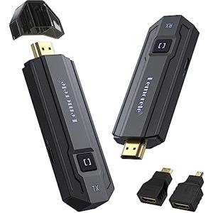 Lemorele HDMI Wireless, Lemorele 165ft/50M Wireless Transmitter and Receiver HDMI 1080P Plug and Play 5G Streaming Multimedia Video/Audio/File from Laptop, PC, Camera, Blu-ray, PS5 to HDTV/Projector