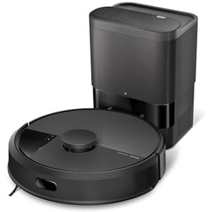 iRobot Robot Roomba 105 Combo + Stazione Autosvuotamento, Robot Aspirapolvere Lavapavimenti, Navigazione ClearView LiDAR, Rileva Tappeti/Moquette, Pulizia Mirata, Controllo tramite App, Nero