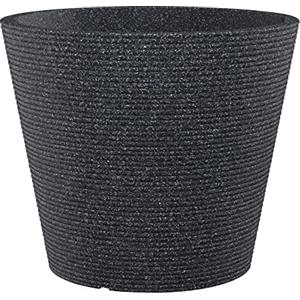 Scheurich Coneo, fioriera in plastica, granito nero, diametro 40 cm, altezza 33,2 cm, 26 l vol.