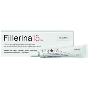 Fillerina 15 HA Crema Contorno Labbra Grado 5 - Tubo 15 ml, Effetto Filler e Idratante con 15 Acidi Ialuronici