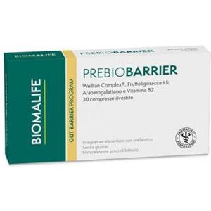 UNIFARCO SpA PREBIOBARRIER - Integratore alimentare 30 compresse rivestite con Welltan Complex, fruttoligosaccaridi, arabinogalattano e vitamina B2
