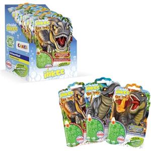 INKEE - Bagnoschiuma liquido Dinorex | 15x 40g Additivo per il bagno di dinosauro Bagnoschiuma verde per bambini con profumo di aloe vera e gomma da masticare alla cola