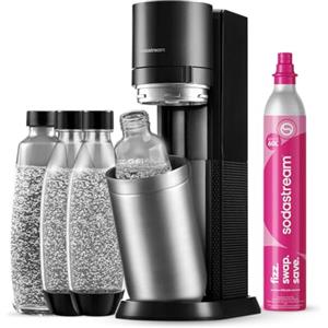 SODA_MAKER Sodastream Duo Megapack, Gasatore D'Acqua per Trasformare L' Acqua in Acqua Frizzante, colore nero