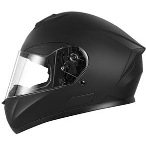 YEMA Casco Integrale Moto Scooter ECE Omologato - YEMA YM-831 Motorino Caschi Integrali Donna Uomo, Nero opaco, M