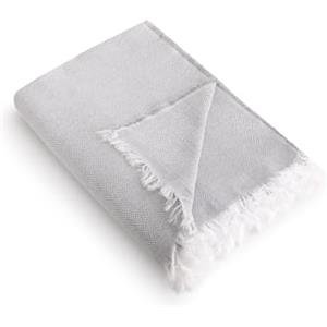 textil-home Textilhome Copridivano e Copriletto Multiuso - Telo Arredo Plaid Foulard Modello Martina, 180x285 cm, Copertura per Divano. Colore Perlato, Certificato OEKO-TEX