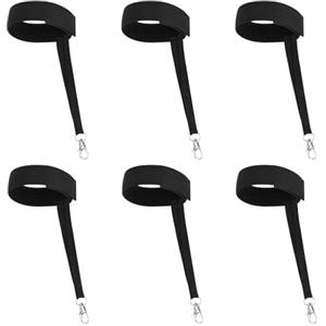 TRKETK 6 Pezzi Guinzagli in Nylon per Guanti da Sci con Bottone in Metallo Guanti Sci Lacci da Polso Manette Elastico Pratici Anti-Smarrimento per Invernali Sport Invernali e Neve