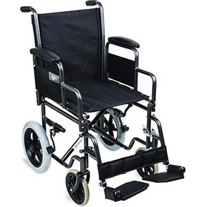 Praxis Medical Network Carrozzina PRAXIS PMN NEOS TR 43 da transito pieghevole - telaio in acciaio - seduta cm. 43 - In OMAGGIO cuscino antidecubito in fibra cava …