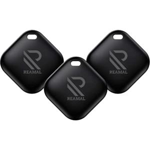 Reamal Localizzatore Bluetooth Compatibile Air Tag Apple - Tracker con Rete Dov'è per iPhone - Impermeabile IP67 per Chiavi, Valigie e Zaini - Confezione da 3 - Solo iOS