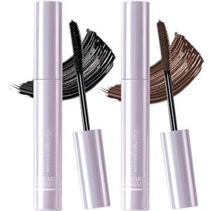 Lestpola 2 mascara nero marrone per donne anziane, volumizzanti e lunghezze, mascara impermeabile per ciglia corte, sparse, formula delicata nutriente, mascara per occhi sensibili