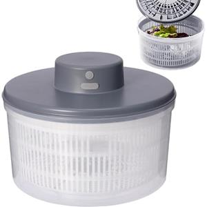 Generico Miscelatore Elettrico a drenaggio rapido, essiccatore per Verdure per Insalata,Essiccatore per Verdure 3L - Miscelatore Elettrico con Ricarica USB sicura per un'asciugatura efficiente