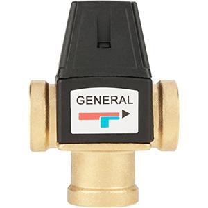 Hyuduo Valvola Miscelatrice Termostatica, Valvola Miscelatrice Termostatica in Ottone DN20 per Acqua Calda e Fredda Filettatura Femmina a 3 Vie per Scaldabagno Solare, Valvole Rubinetto