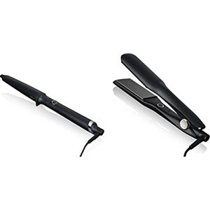 ghd Curve Creative Curl Wand Arricciacapelli professionale (nero) & Max Styler -Piastra per capelli con lamelle ampie (nera)