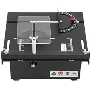 Rogowsen Mini sega da tavolo, piccola sega circolare da banco, design potente e regolabile, sega da tavolo da 200 W per tagliare piccoli bastoni di legno, Bodhi, pietra, cera d'api, acrilico, leghe di