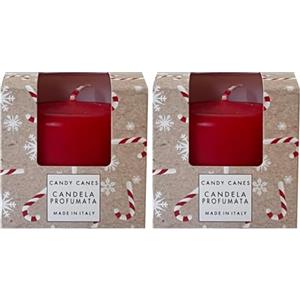 Cereria Di Giorgio Candela Profumata - Candy Canes Frutti Rossi - Cera Vegana - Pocket Season Natale - Idea Regalo - Made in Italy - Cereria Di Giorgio (Confezione da 2)