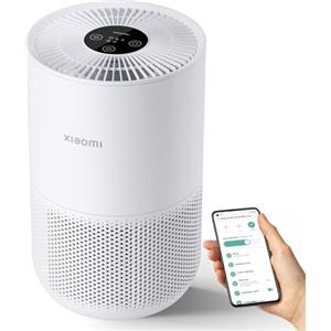 Xiaomi Smart Air Purifier Compact, Rimozione degli Allergeni, Doppio Utilizzo, da Tavolo e Pavimento, Regolazione automatica della Velocità di Purificazione, Basso consumo energetico, Filtro 3-in-1