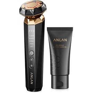 ANLAN Radiofrequenza Massaggiatore Viso Oro 18K Antirughe Professionale Antietà. Pelle Sensibile Disponibile (Con gel)