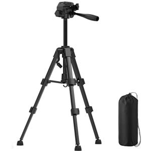 HYCHIKA BETTER TOOLS FOR BETTER LIFE HYCHIKA Treppiede per Livella Laser, Inclinazione e Rotazione Della Livello Laser di 90°, 180°e 360°in Verticale o Orizzontale, con Filettatura da 1/4", Borsa in Tessuto (Altezza: 30-65 cm)