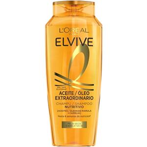 L'Oreal Paris Elvive Extraordinary Oil Shampoo nutriente per capelli secchi, 370 ml, mirtillo rosso, floreale