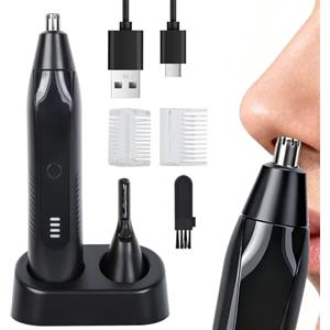 Cozary Taglia Peli Naso e Orecchie, Taglia Peli Naso, 2in1, USB Ricaricabile, Autonomia 80 min, Tagliacapelli Indolore per Trimmer e orecchie e Sopracciglia e Viso, Adatto a Uomini E donne