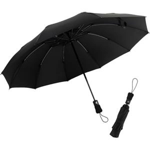 A2ZWORLD Ombrello Inverso Antivento, Apertura e Chiusura Automatica, 3 Pieghe, 10 Stecche Rinforzate, 210T Teflon, Diametro 105cm, Asciugatura Rapida