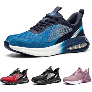 TQGOLD Scarpe Antinfortunistiche Uomo Donna Leggere Scarpe da Lavoro con Punta in Acciaio Traspiranti Antiscivolo Scarpe Protettive Industriali(Blu,41EU)