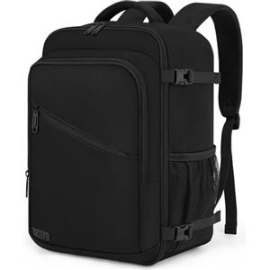 VSNOON Zaino Ryanair 40x30x20, 24L Bagaglio a Mano Aereo Zaino da Viaggio per Donna Uomo, Zaini Casual per laptop da 15 pollici Travel Bag Compatto Leggero per Ryanair, Wizz Air, Easyjet Nero