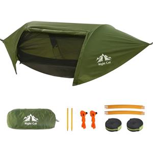 Night Cat Amaca Tenda Con Zanzariera Impermeabile Antipioggia Per 1 Persona Escursionismo Campeggio in Giardino Cortile Selvaggio